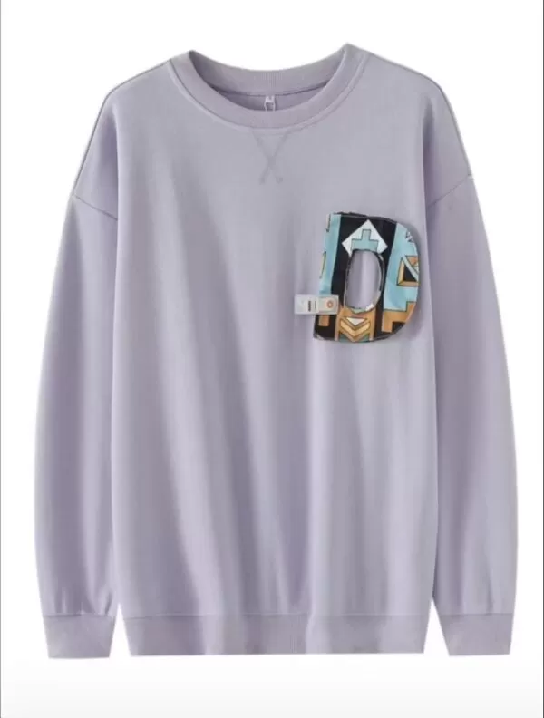 Trendy pure cotton heavy-duty round neck sweatshirt Number：251003 - 图片 2
